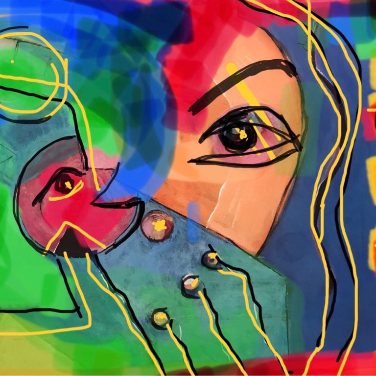 „ when eyes speak „ 75x100 | 2023